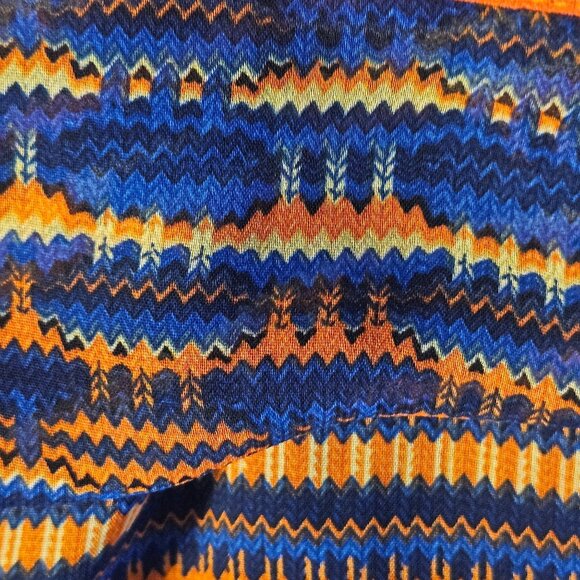 Maeve Women’s Navy/Orange Mini dress XS Patterncore Boho Chic Maximalist - Picture 8 of 13